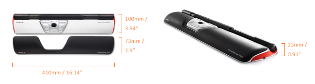 Rollermouse Red dimensions