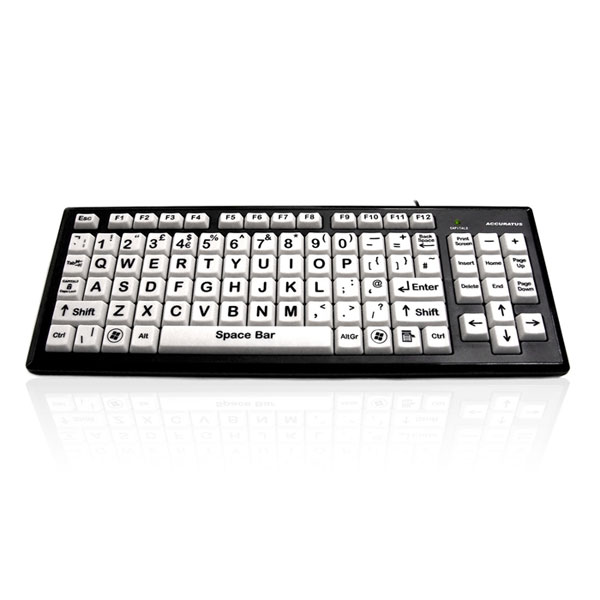 Accuratus Monster 2 - High Contrast Keyboard Black/White