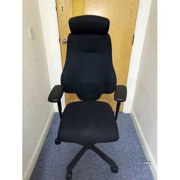 Spira Plus High Back Posture Armchair with headrest - Black